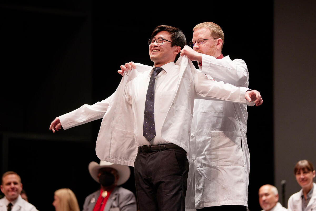 Medical student at the white coat ceremony