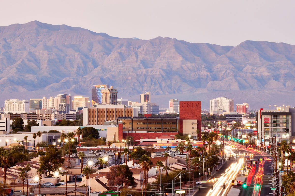 View of Campus with Las Vegas Strip in the background