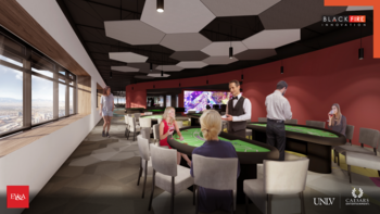 3D rendering of a casino room