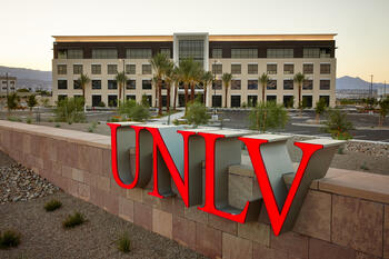monument signage of UNLV