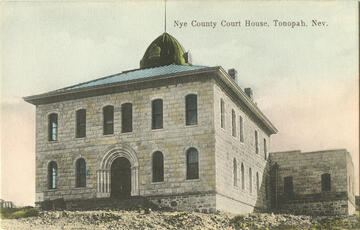 Postcard images of Nye County Court House; Tonopah, Nevada