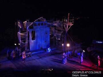 lighting for stage production of the play Oedipus