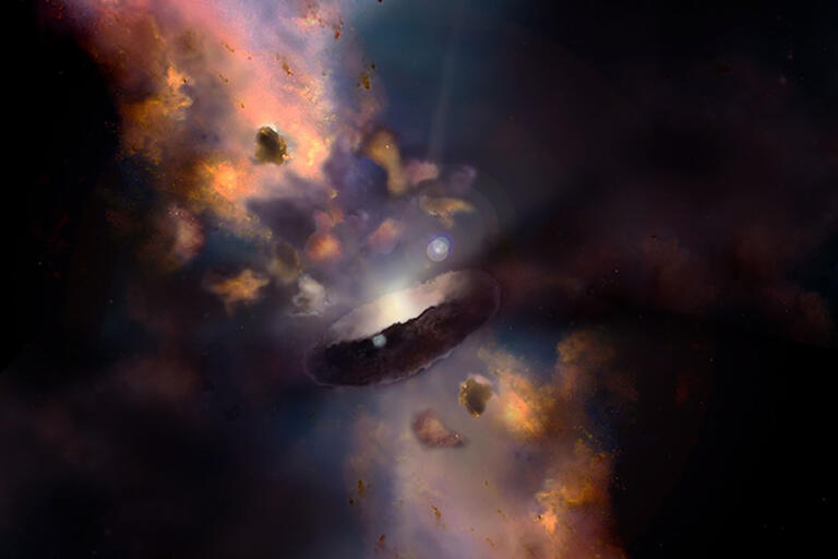 Clouds forming near black hole