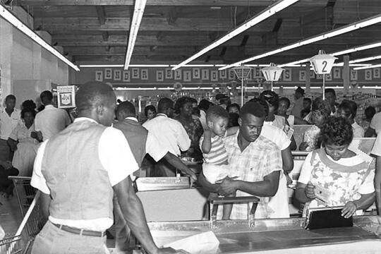 Las Vegas grocery store, 1964