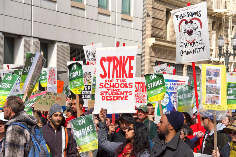 Teachers on strike