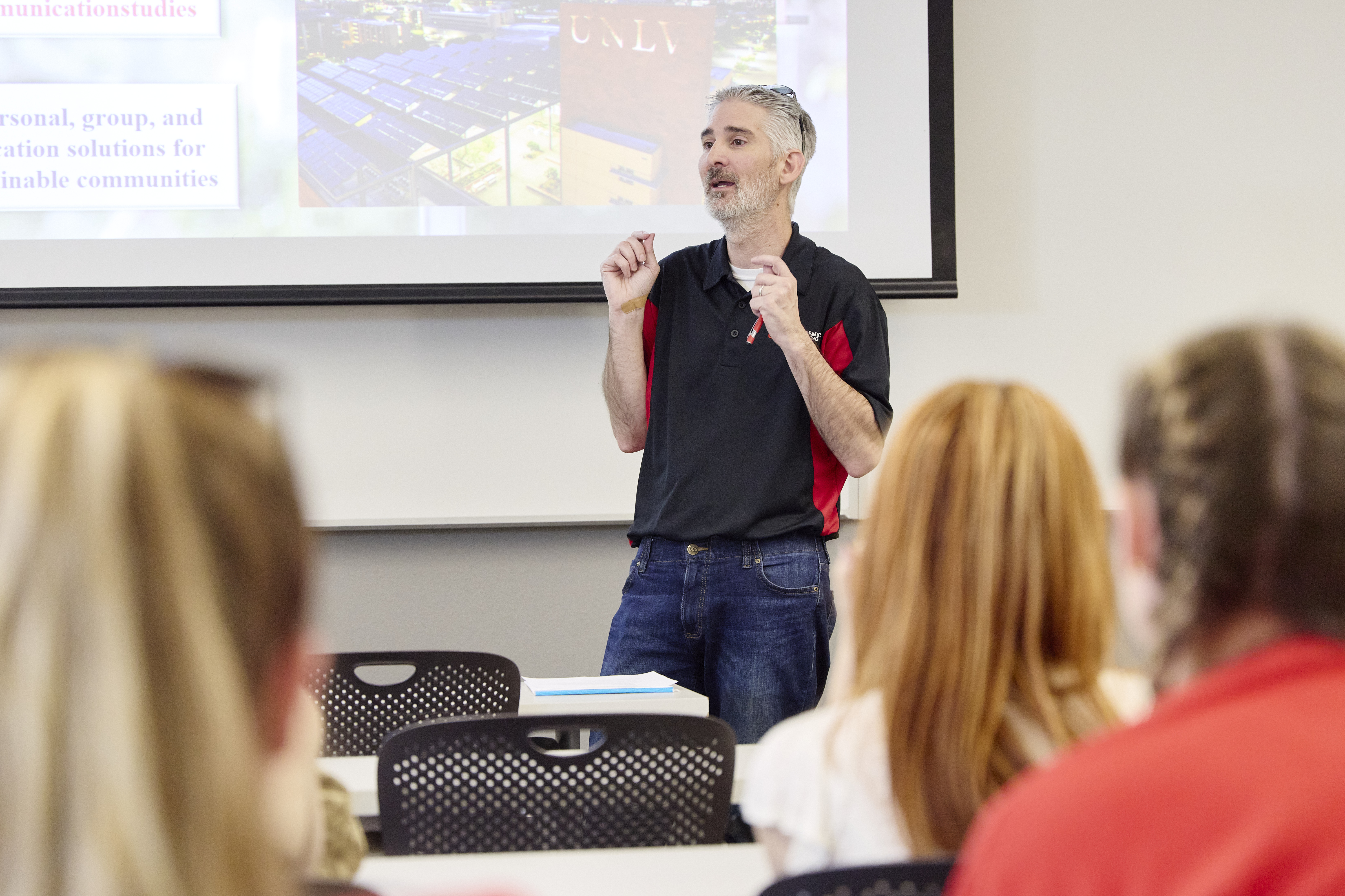 Teacher teaching a class
