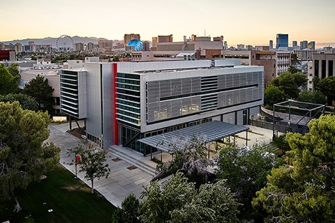 Advanced Engineering Building with Las Vegas Strip in the background