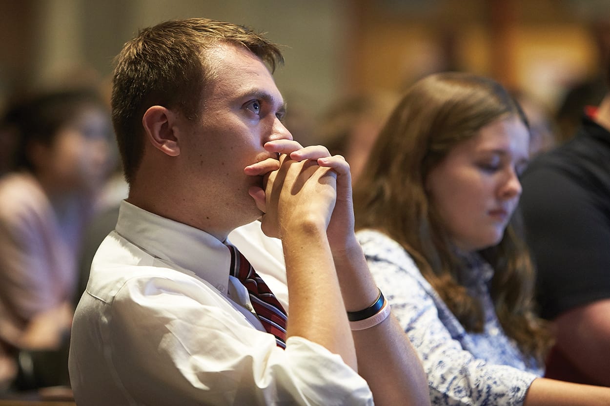 student attend debate watch event