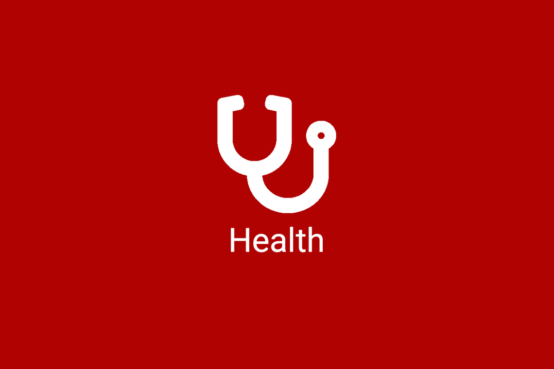 Image of a stethoscope with the word health