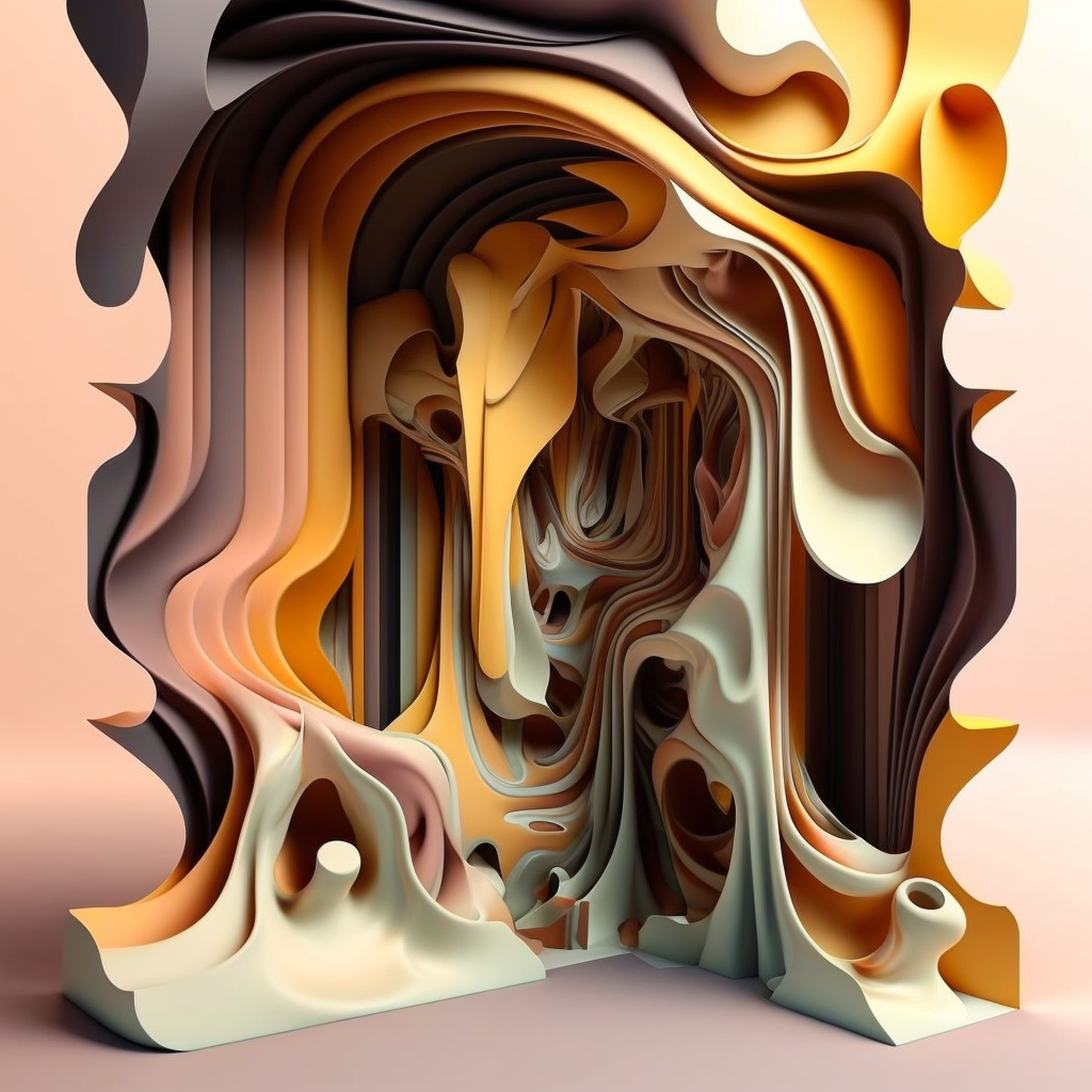 04: Complex model made from the fluid geometry of paint by Joshua Vermillion