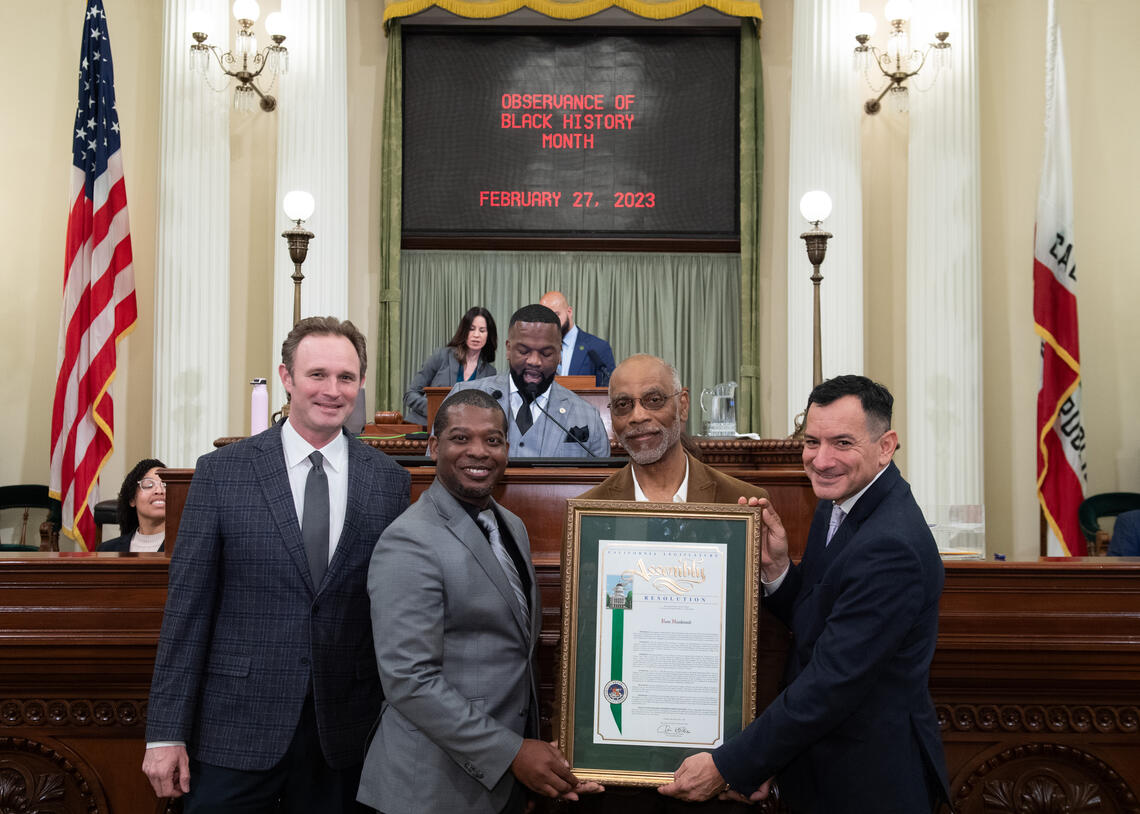 Ron Husband (Art '73) was recognized this week by the California State Legislature as one of California's Unsung Heroes for positive impact in his community.