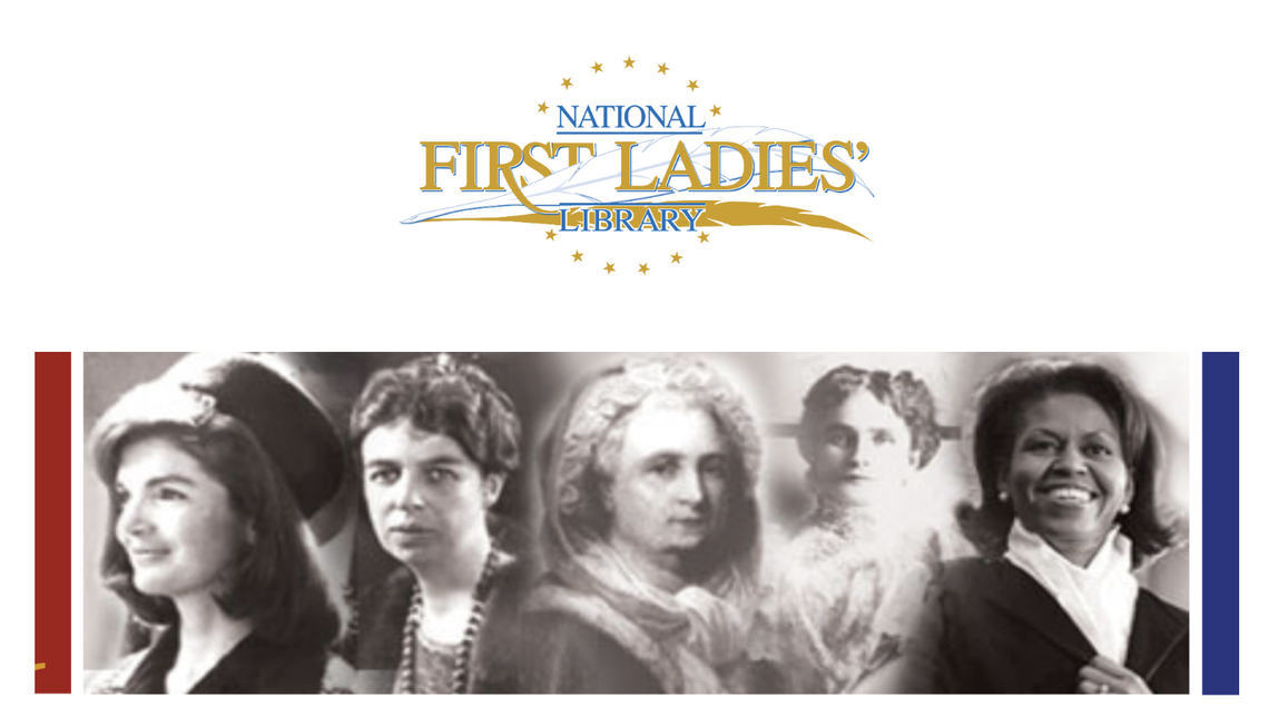 Screenshot of National First Ladies’ Library and Museum website and logo