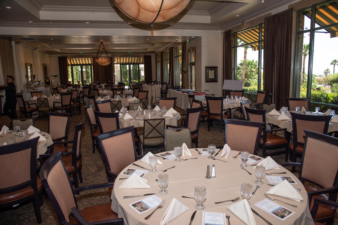 an empty restaurant venue with dining cutlery