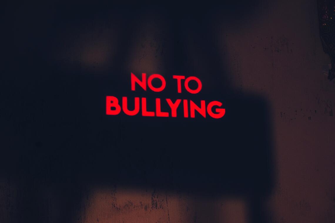 No to bullying sign
