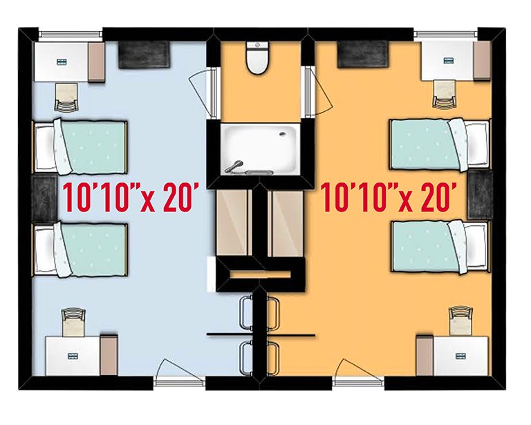 floorplan of South Double
