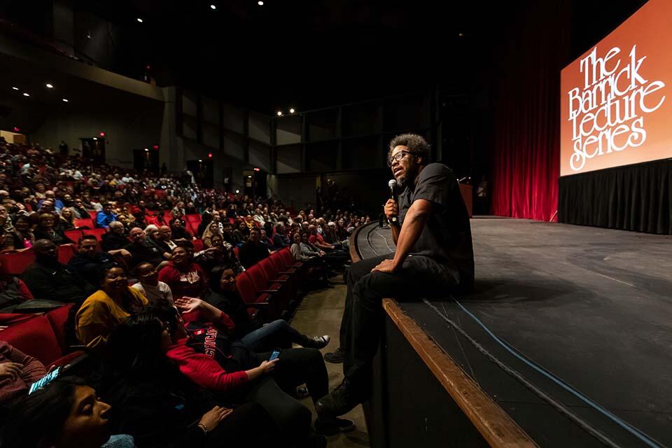 Barrick Lecture Series featuring W. Kamau Bell at Artemus W. Ham Concert Hall.