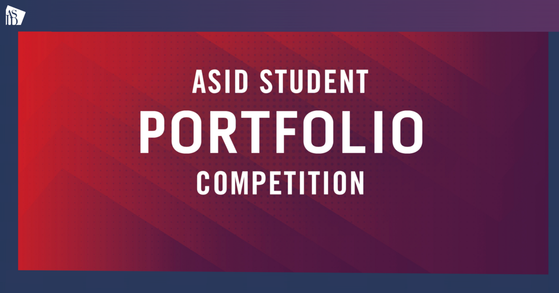 ASID Website screenshot with the words: ASID Student Portfolio Competition