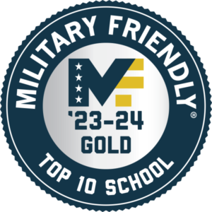 Military Friendly Top 10 School for 2023-2024 logo