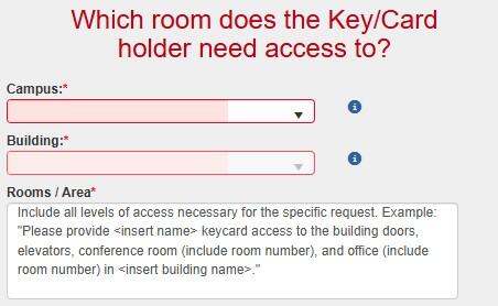 Screenshot for a KeyCard request