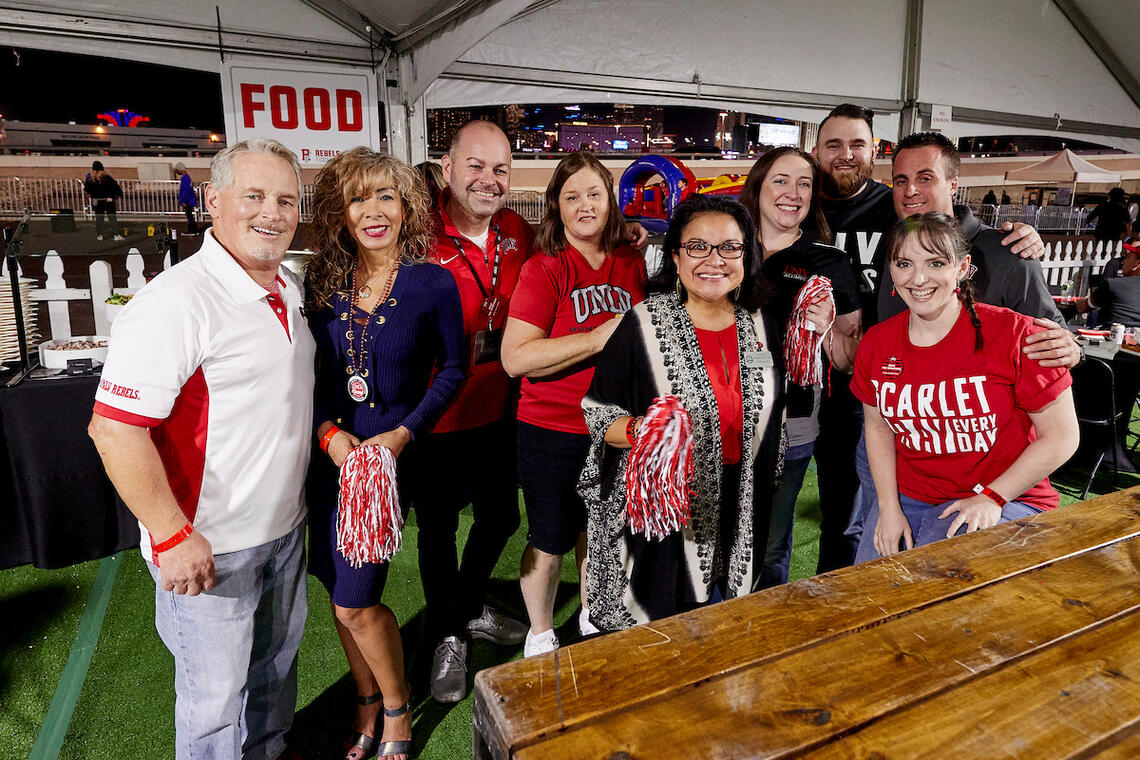 A group of people posing for a photo