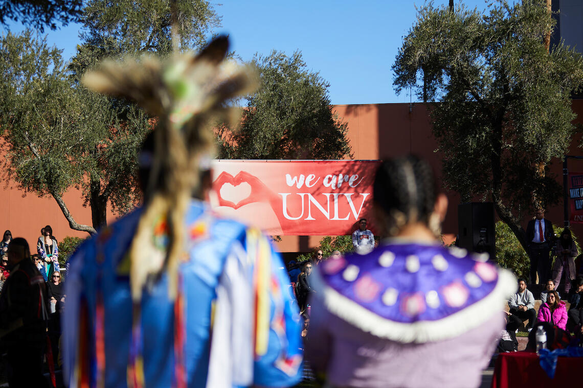 A banner that says We Are UNLV