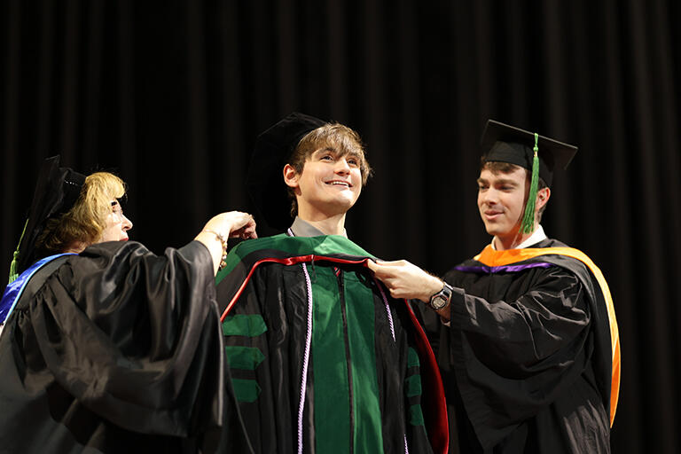The Kirk Kerkorian School of Medicine at UNLV Class of 2025 celebrating their commencement and academic hooding ceremony.