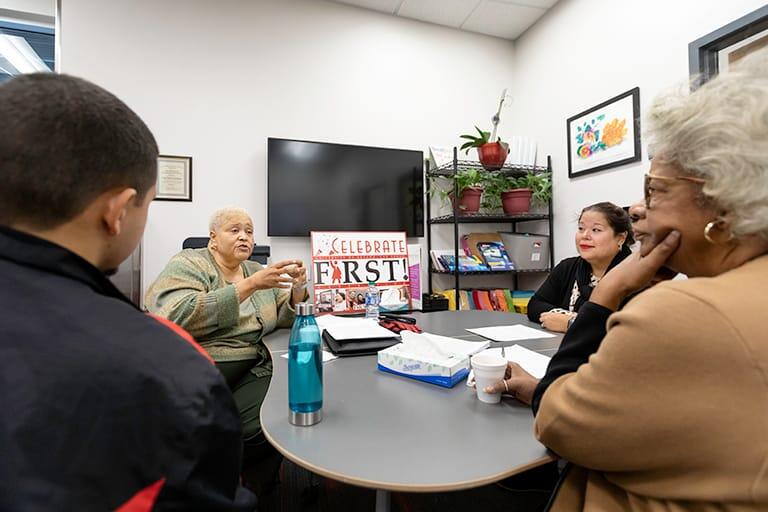 People meeting at a table