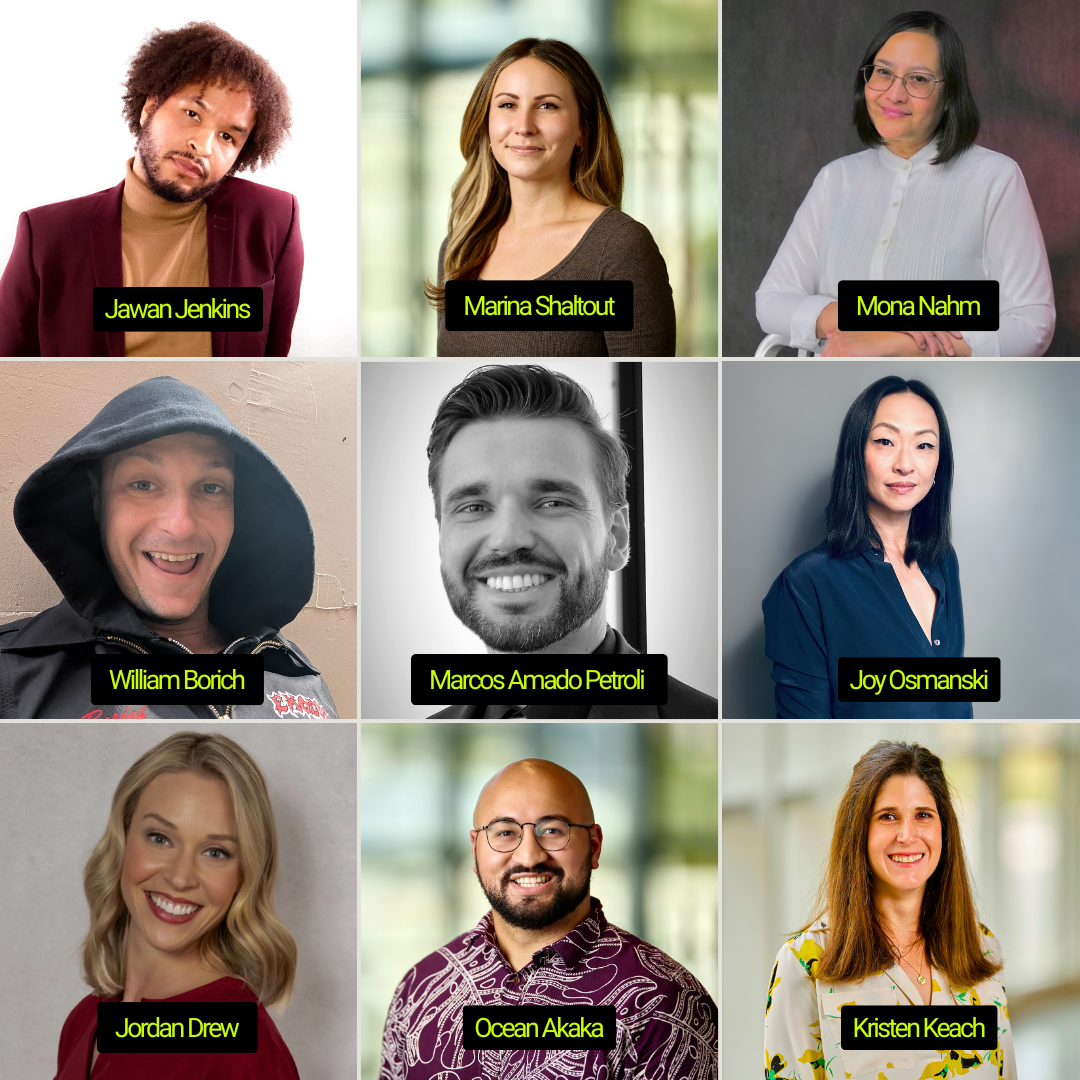 Grid of nine headshots of UNLV faculty, men and women.