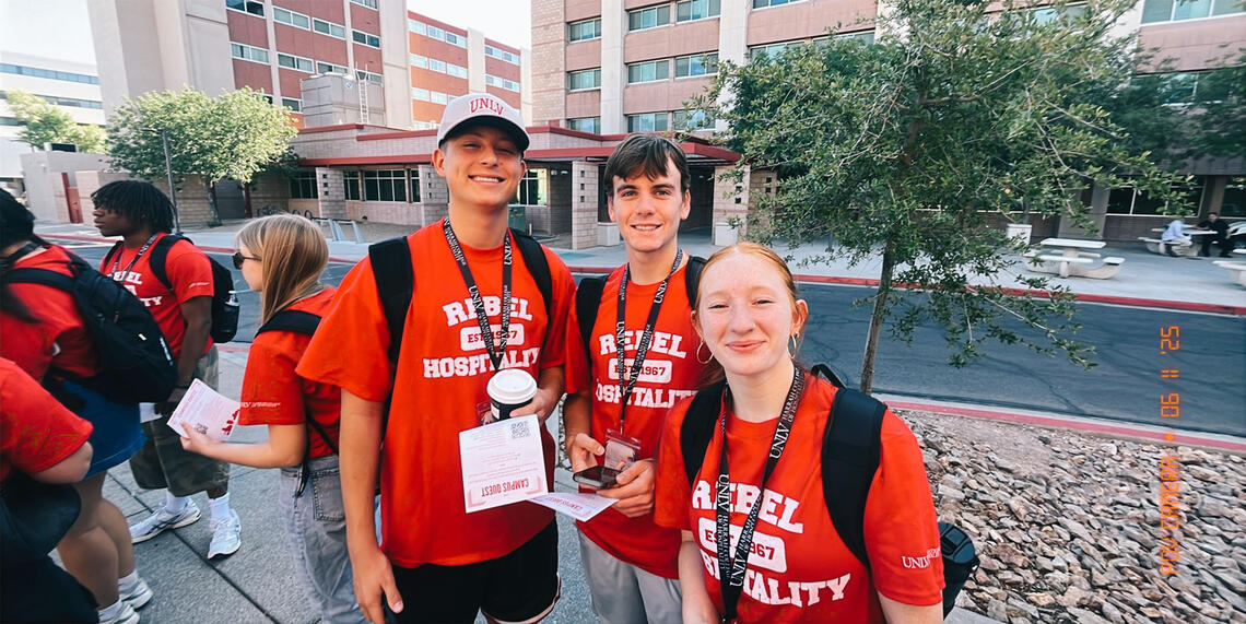 Hospitality Exploration Campers tour the UNLV campus