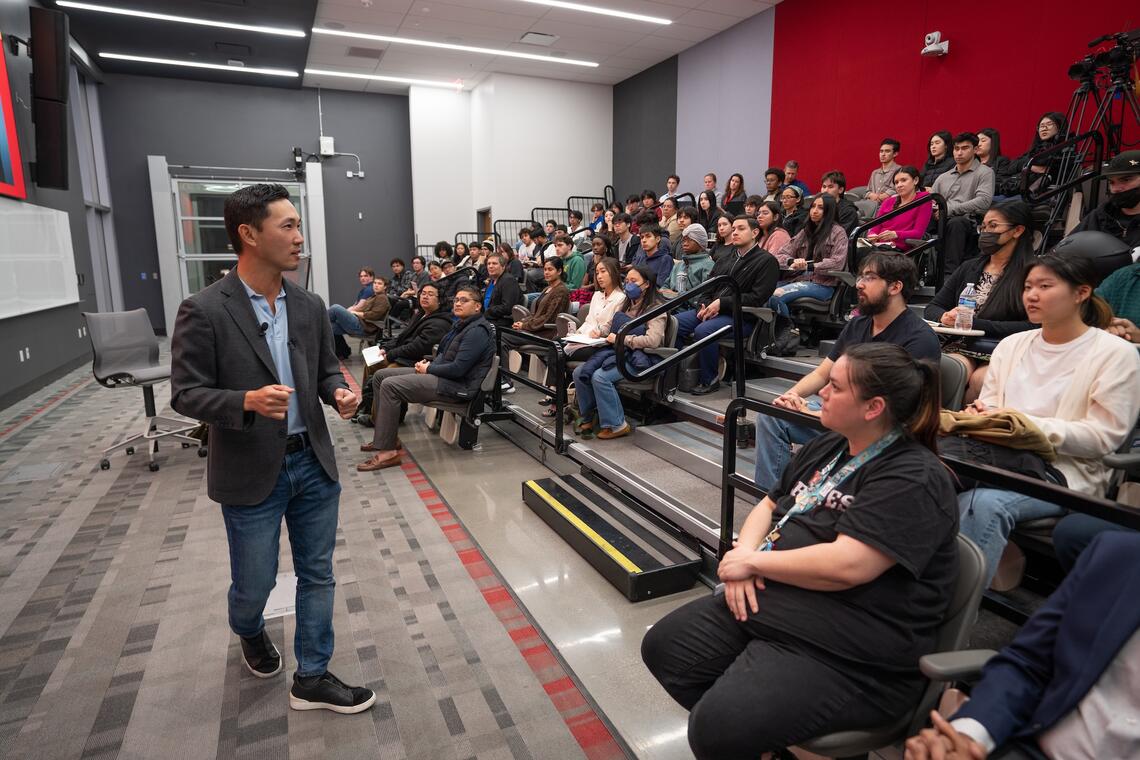TEE UP event keynote speaker addressed a packed auditorium