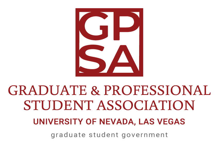 GPSA Logo center-alignment. Graduate Student Government, UNLV.