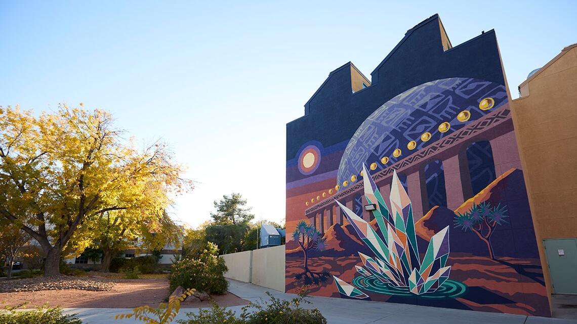 Mural on the outside of a building