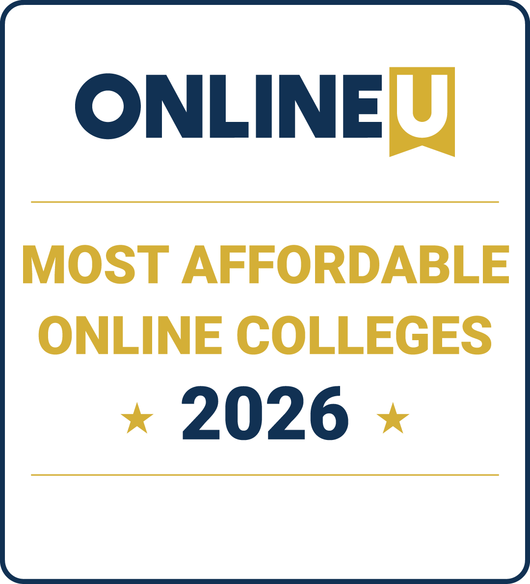 OnlineU Most Affordable Online Colleges Badge 2026