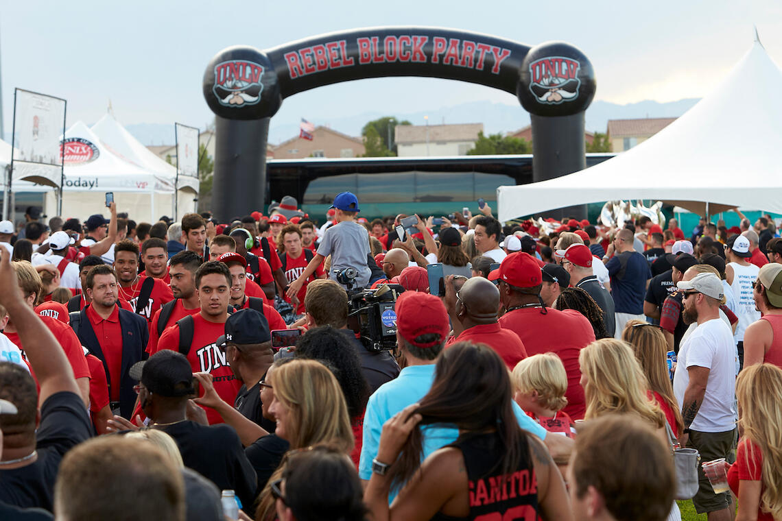 The Rebel Block Party tailgate before a game