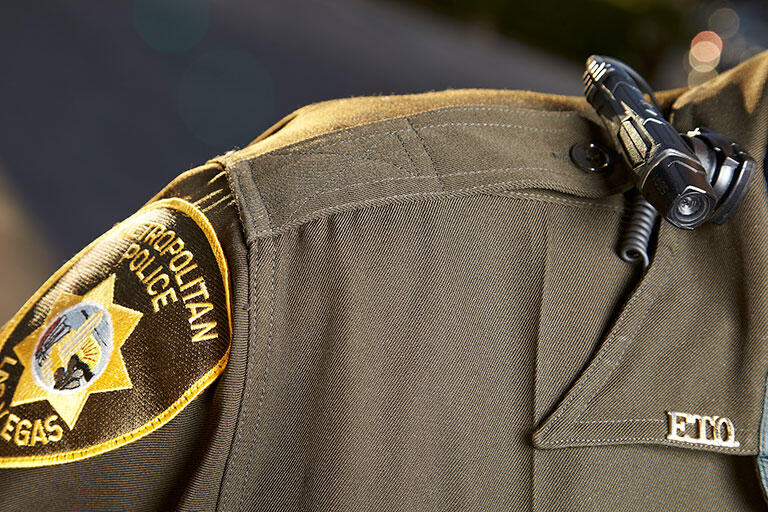 Police officer's shoulder