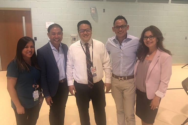 Members of the alumni bureau.