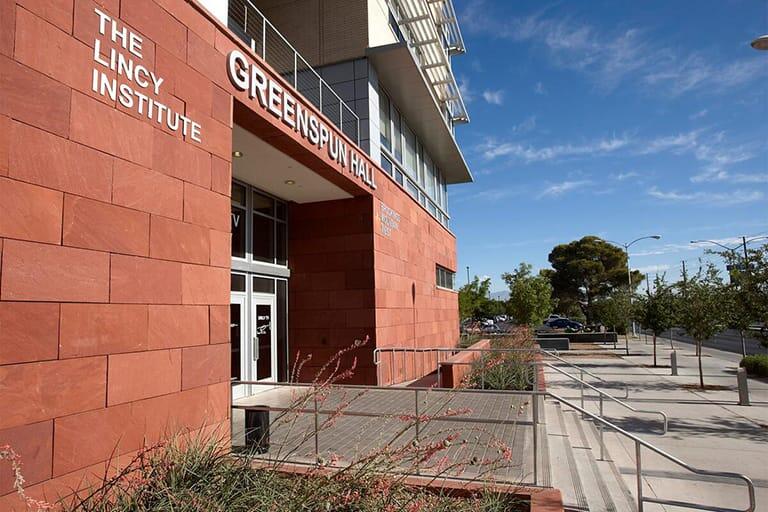 Exterior of Greenspun Hall