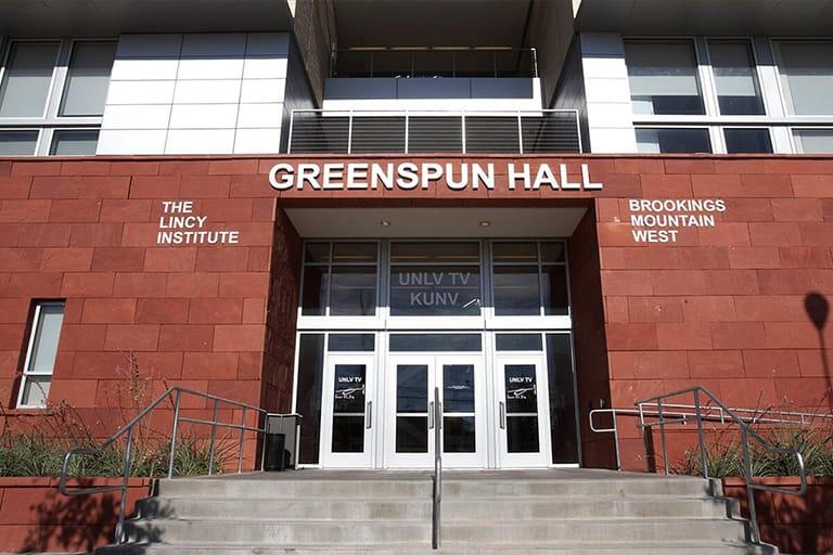 Exterior of Greenspun Hall