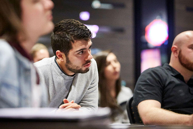 Students sitting down