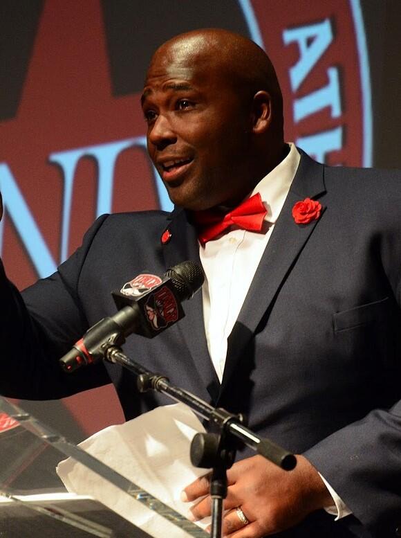 Tony Terrell at the microphone