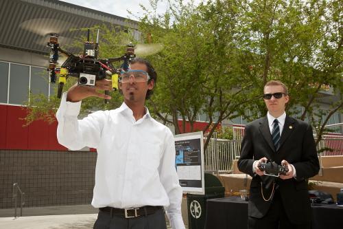 Students demonstrate their drone project