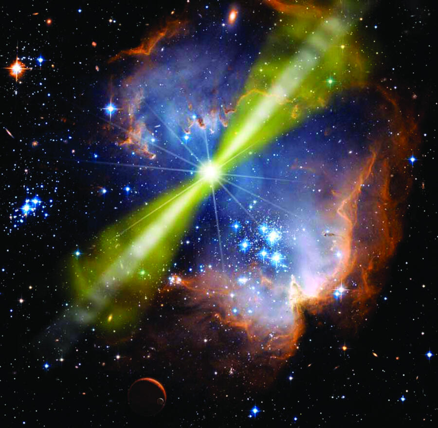 illustration of a gamma ray burst