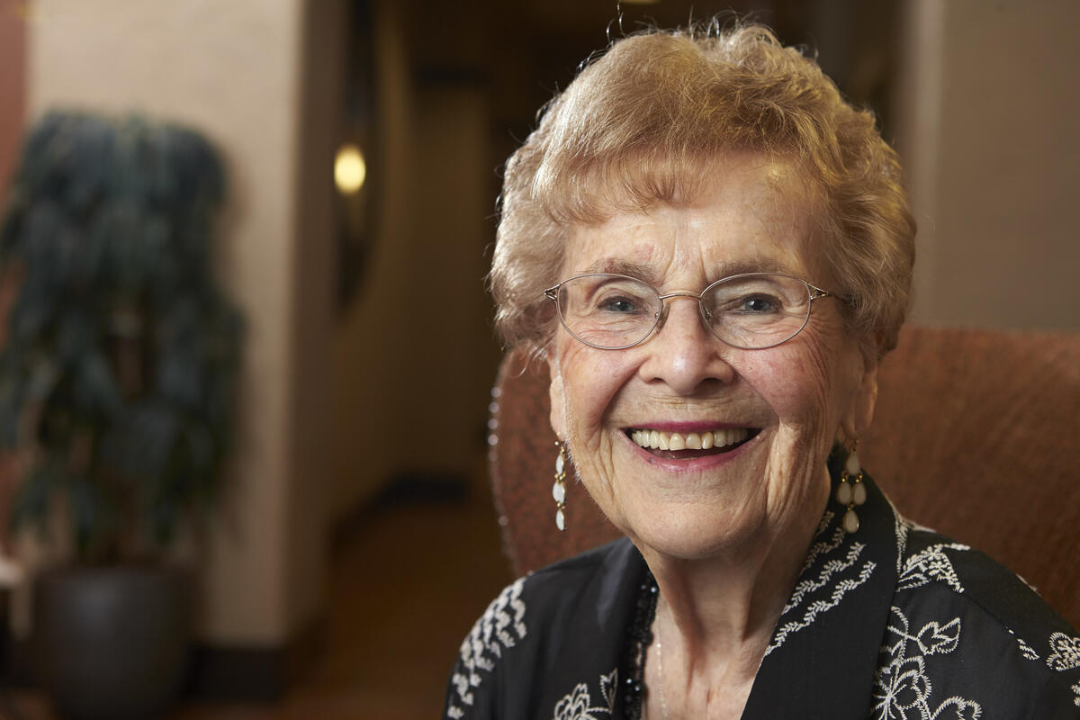 UNLV grad Dorothy Bokelmann smiles for the camera.