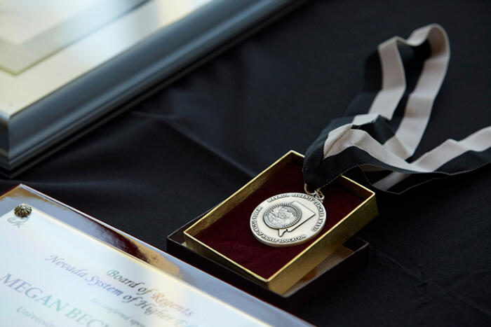 A photo of an award at the 2013 Academic Achievement Gala.