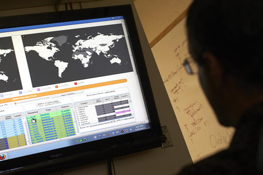 Person working on a laptop