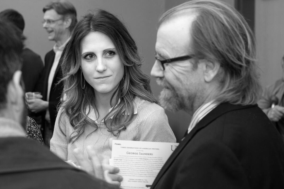Brittany Bronson and George Saunders