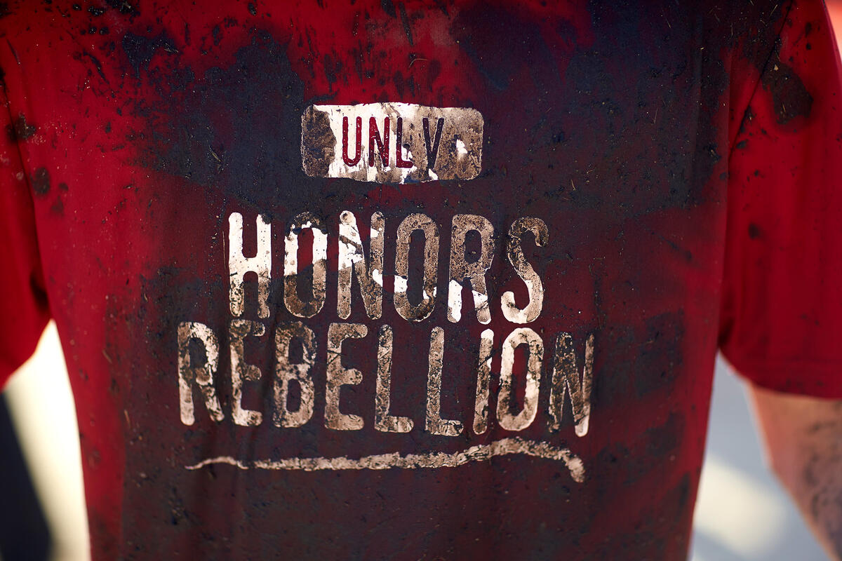 T-shirt that says U.N.L.V. Honrs Rebellion