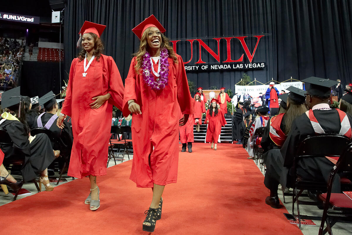 students at commencement