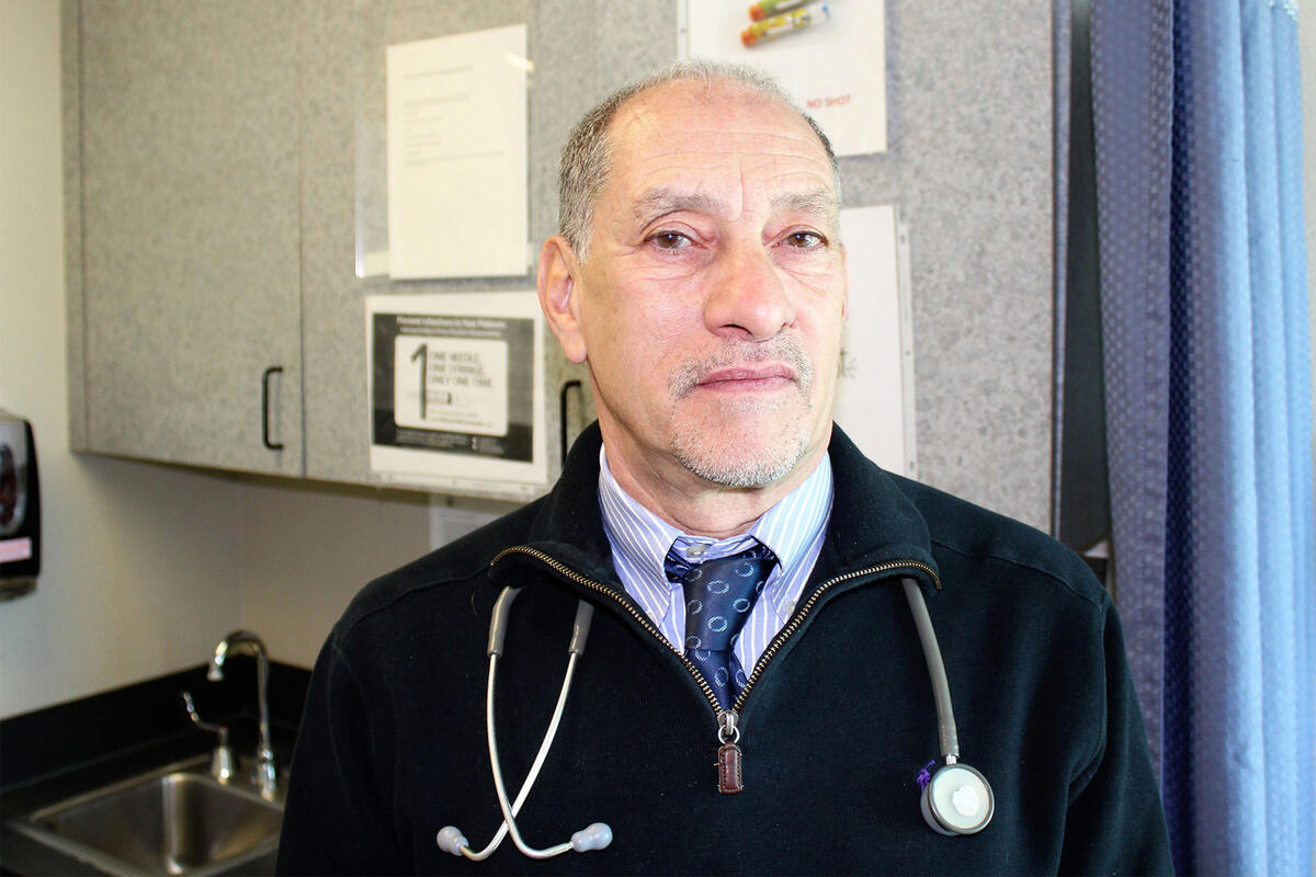 man with stethoscope