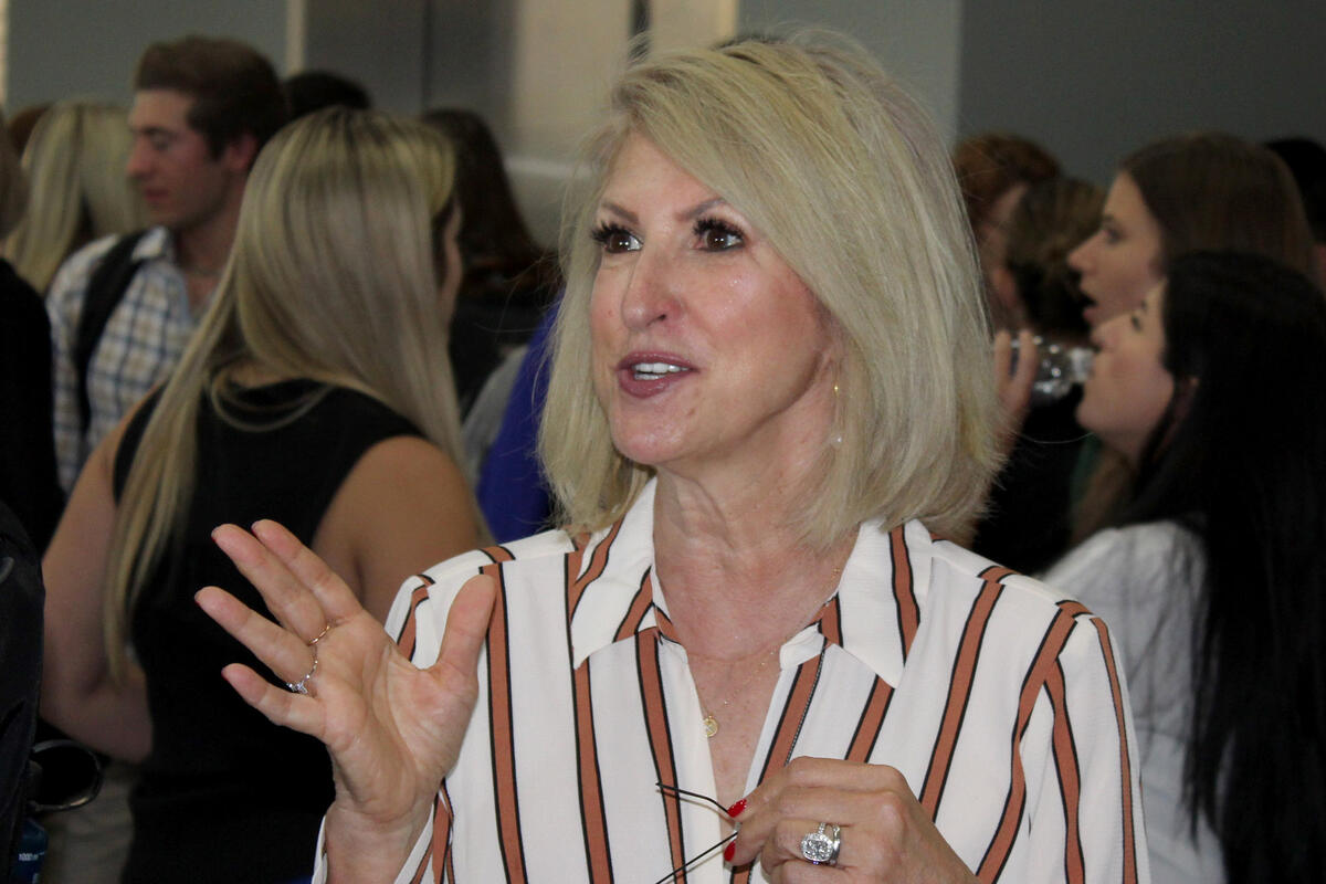 Kris Engelstad McGarry in lobby